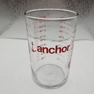 Anchor Clear Measuring Glass with Red Accents